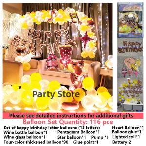 Birthday decoration LED light balloon suit scene 520 Happy Valentines Day surprise party Romantic Valentines Day background wall