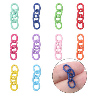 10/30Pcs 25mm Colored Keychain Chain Keyring Extension Chain Connectors For DIY Jewelry Making Key Ring Accessories