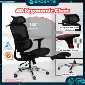 4D Gaming Chair Adjustable Headrest Armrest All Premium Mesh Breathable Ergonomic Chair For Home Office Boss Study