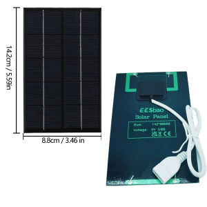 2-15W 5V USB Type-C Solar Panel Charger Kit Portable Flexible Lightweight Mini System for Phones Power Banks Car Camping Hiking