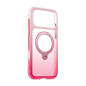 WIWU Gradient Case for iPhone 18 Pro /18 ProMax with 360° Rotating Magnetic StandAir Cushion Drop ProtectionAnti-SlipMatte Anti-FingerprintMetal AI ButtonDual Lanyard Holes