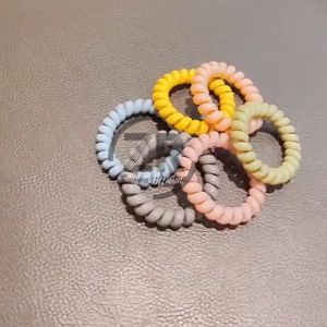 Ikat Rambut Spiral Korea Anak Perempuan Polos Warna Glossy Aksesoris Kunciran Rambut Wanita AK207 ZIORRA