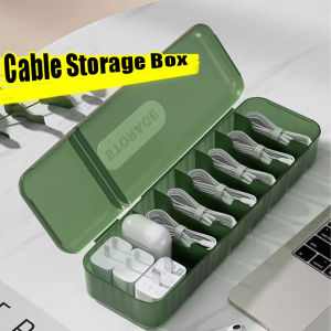 Cáp lưu trữ hộp nhựa trong suốt lưu trữ đường dữ liệu container đa chức năng tai nghe sạc truyền dữ liệu sắp xếp dây