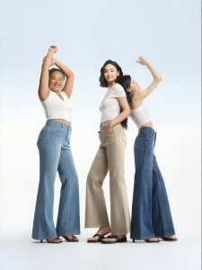 HIPPIE MISS | Boho Style High-Waisted Flared Jeans Tencel Soft Flowy Wide Leg Pants