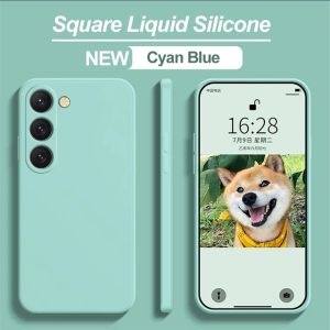Origina Liquid Silicone Phone Case for New Samsung Galaxy S25 Egde S24 FE S23 S22 Ultra Plus Funda TPU Soft Back Protect Cover