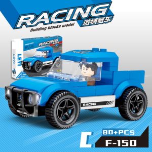 Soldier Toys Porsche Ferrari Building Blocks Small Car Assemble Educational Racing Sports Car Toys