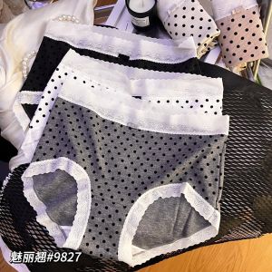 Mid-High Waist Womens Underwear Embroidered Cotton Modal Briefs Butt Covering Triangle Panties Comfortable Soft Fabric Shorts