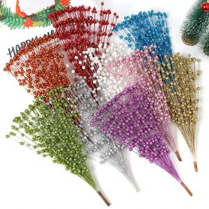 40cm Christmas Decoration Artificial Flowers Glitter Berry Xmas Tree Ornaments for Home Decor Navidad New Year Party Supplies