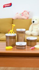 TAILI กระปุกซีลกันรั่ว เกรดอาหาร เก็บนมผง-แป้งเด็ก-เครื่องเทศ พกพาง่าย ปลอดภัย BPA Free ใช้งานได้หลาย用途 ขนาดพอดีกระเป๋า