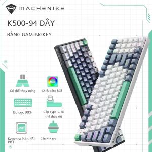 MACHENIKE K500-B94 Bàn Phím Cơ Chơi Game Có Dây 94 Phím 90% Bố Trí Đèn Nền RGB Có Thể Hoán Đổi Nóng Cho Máy Tính Laptop