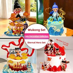 Naraku Ao Bing Birthday Party Decoration Set Six Pieces Ceremony Props Ornament Small Accessories Festival Supplies