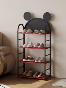 ตู้รองเท้าแบบหลายชั้น วัสดุเหล็กกล้า อเนกประสงค์ สำหรับใช้ในบ้าน รูปทรงเรียบง่าย สไตล์โมเดิร์น ติดได้หลายทิศทาง