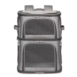 MLZH | Spacious Double Layer Foldable Ventilated Pet Backpack