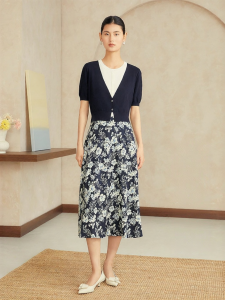 Elegant Stylish Printed Illusion Dress