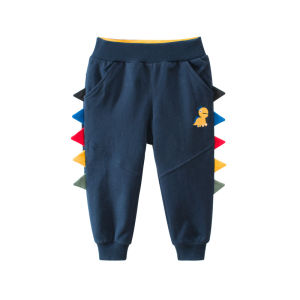 Pure Cotton Dinosaur Boys Pants Baby Long Trousers Children Autumn Wear New 2025 Toddler Boys Clothes Korean Style Sport Pants