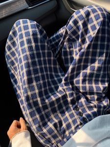 กางเกงขายาวทรงตรงผู้หญิง ทรงหลวม ทรงสลิมฟิต เอวสูง ทรงหลวม ทรงยาว ทรงลำลอง ฤดูใบไม้ผลิและฤดูใบไม้ร่วง ผ้าโพลีเอสเตอร์