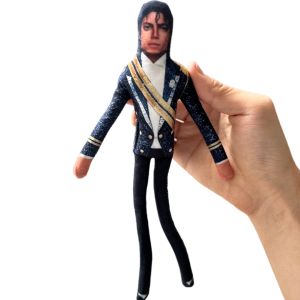 Michael Jackson Soft Stuffed Plush Figure Doll Flexibly Movable Joints Toy Handwoven Room Decor Pop King Fan Gift