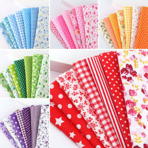 Handmade Patchwork DIY  Small Flower Cotton Linen Fabric 