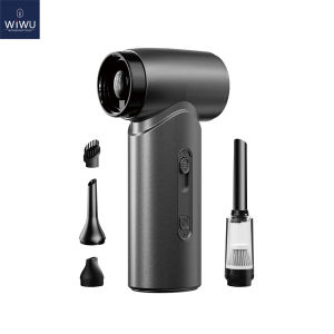 WIWU พัดลมเฮอร์ริเคนแบบชาร์จ USB มือถือพัดลมเทอร์โบความเร็วสูงสำหรับตั้งแคมป์และใช้ในรถยนต์เป่าและดูดดีไซน์4 In 1