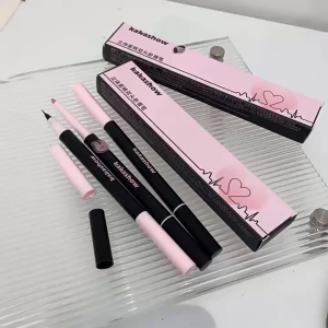 QXQY YZS สามมิติดาวสองหัวไหมปากกาอายไลเนอร์ธรรมชาติกันน้ำและรอยเปื้อนฟรีไฮไลท์สดใสและแต่งหน้าถืออายไลเนอร์สองในหนึ่งเดียวแต่งหน้าดีมาก