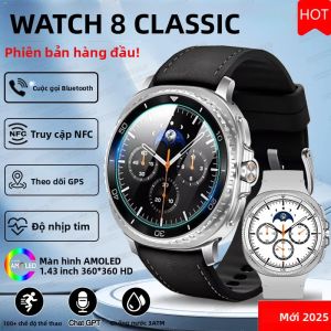 Đồng Hồ Thông Minh Ultra Classic 2025 Dành Cho Nam Màn Hình AMOLED GPS NFC Chống Nước 3ATM Theo Dõi Thể Thao Theo Dõi Sức Khỏe