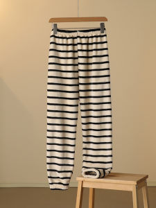 Thickened Fleece Pajama Pants Womens Home Clothes High Waist Long Pants Coral Velvet Sleepwear Autumn Winter Home Clothes