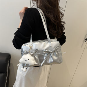 Fashionable Butterfly Knot Underarm Bag Large Capacity Ladies Handbag Versatile Shoulder Bag Small Square Bag Handbag