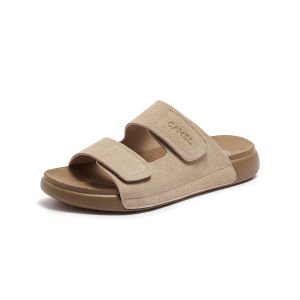 CAMEL | Loose Comfort Thick Retro Soft Magic Strap Womens Sandals