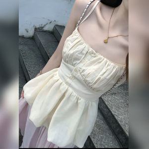 BINKAFENNY | Pure Summer Outfit Womens Vacation Style Ruffle Strap Vest Skirt Two-Piece Set Floral Print Casual Comfortable Breathable