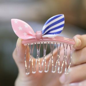 กิ๊บติดผมหูกระต่ายสีธงชาติ 25 หยวน กิ๊บติดผมแบบหนีบ ตกแต่งผม ด้ามจับสไตล์เกาหลี ใหม่ล่าสุด ไม่ต้องติดเพชร