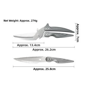 Bone Cutting Stainless Steel Multifunction Kitchen Shears