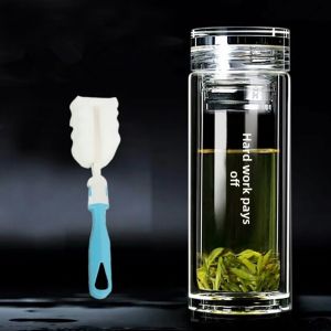 LUTUMEI | Insulated Durable Heat-Resistant Glass Tea Cup with Strainer
