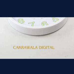 PROMO TaffHOME Jam Dinding Bulat 30 CM Quartz Luminous Glow in The Dark