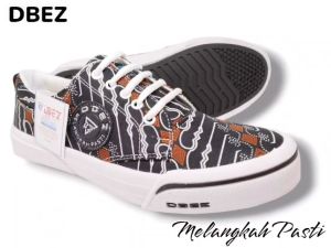 DBEZ Sepatu Sneakers Low Ethnic Karet Kasual Motif Batik Pria SBT02B New Designs Kekinian