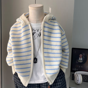 Hooded Knitted Cardigan Sweater Boy Autumn Winter