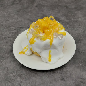 Trendy Washable Hard Resin Simulation Cake Model Display Props Fruit Design Home Decorative Accessories Handmade Crafted