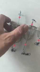 Bộ 5 Lồng Mồi Câu Cá Bằng Thép Không Gỉ Lồng Kim Loại Làm Tổ Thiết Bị Phụ Kiện Dụng Cụ Câu Cá