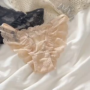 New High-Cut Hollow Lace Panties & Fashionable Low-Waist Women's Briefs