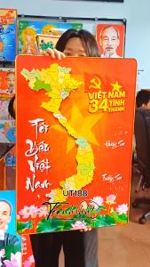Tranh bản đồ việt nam bản đồ 34 tỉnh tranh bản đồ hành chính Việt Nam UT188