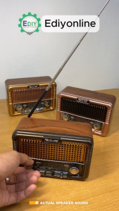 Vintage Rechargeable Radio FM SW AM Bluetooth USB TF Card MP3 Speaker Player TWS Wireless High Bass Portable 收音机 Golon