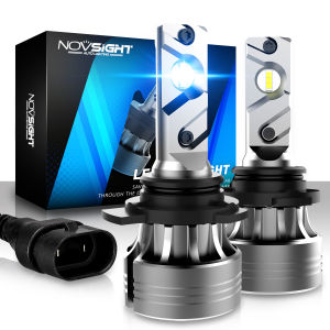 Novsight N55 9012 HIR2 LED Headlight Bulb Kit 90W 18000LM 6500K Super Bright LED Lights for Car High/Low Beam Fog Light Plug&Play 1 Pair 2Pcs 1 Year Warranty