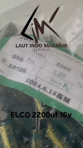 10 BUAH ELCO 2200UF 16V KAPASITOR CAPACITOR KAPASITOR ELKO 2200 UF 16 V ups stabilizer