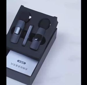 Microphone ไมโครโฟนไร้สาย สำหรับส่งซอฟต์แวร์และเสียง ไมค์หนีบปกพิเศษ สำหรับไลฟ์สด บันทึกวีดีโอ รองรับ iOS/Type C/Android