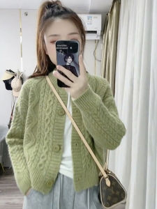 XUNYI | Áo Cardigan Đan Dày Cổ Tròn Thời Trang