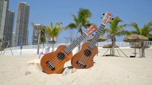 Dozzly Ukulele 21/23/26 inch Ukulele soprano / concert / tenor guitar đôi Hawaii guitar nhỏ trẻ em với túi Gig Tuner kỹ thuật số thay thế dây chuyền 3 lựa chọn guitar dây đeo vải