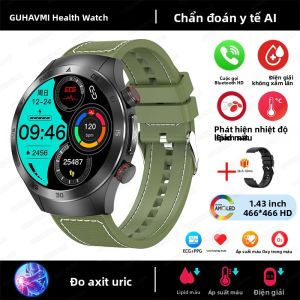 Đồng Hồ Thông Minh Y Tế 2024 Với Chức Năng Theo Dõi Sức Khỏe Trị Liệu Bằng Laser Giám Sát Đường Huyết Lipid Axit Uric Chức Năng Gọi Bluetooth Dành Cho Nam Và Nữ