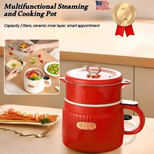 Multifunction Electric Cooker With Pp Steam Tray Non Stick Electric Pot Steam Hot Pot Electric Boiler