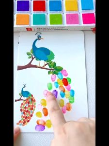 Kids Washable Finger Painting Safe Drawing Pigments Art Development Set 12 Color Set Children Gifts Tools Kit Boys Girls