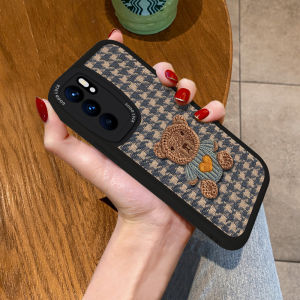 Cute Sweater Bear Silicone Phone Case for OPPO Reno6 pro Full Lens Protection Soft Skin Texture Anti-Fall Female Model New Design