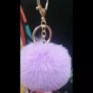 Simple Versatile Plush Keychain Pendant Female Style Imitation Rex Rabbit Fur Ball Schoolbag Student